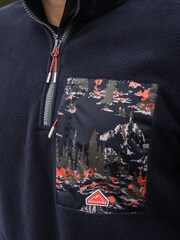 Sealskinz Blue Crownthorpe Mens Polar Fleece Half Zip - Imagem 5 de 6