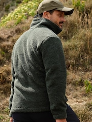 Verde - Sealskinz Horsham Mens Sherpa Zip Up Fleece - Imagem 3 de 6
