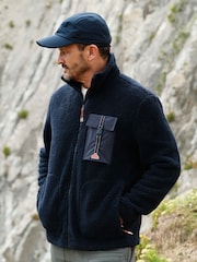 Azul - Sealskinz Horsham Mens Sherpa Zip Up Fleece - Imagem 1 de 6