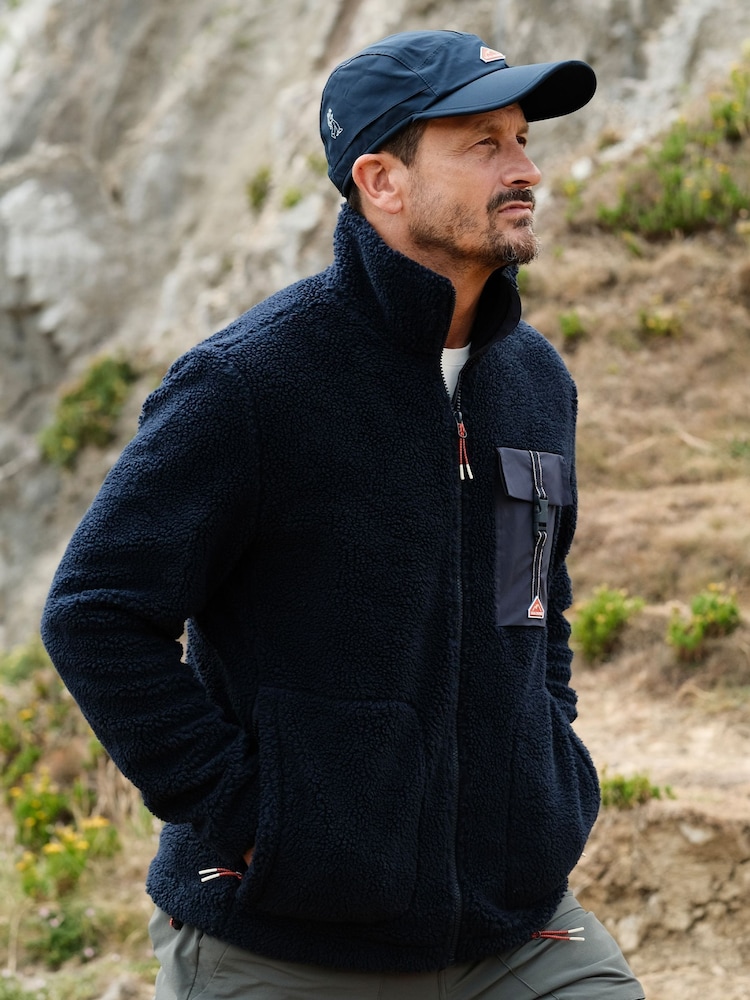 Azul - Sealskinz Horsham Mens Sherpa Zip Up Fleece - Imagem 2 de 6