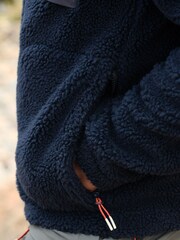 Azul - Sealskinz Horsham Mens Sherpa Zip Up Fleece - Imagem 5 de 6