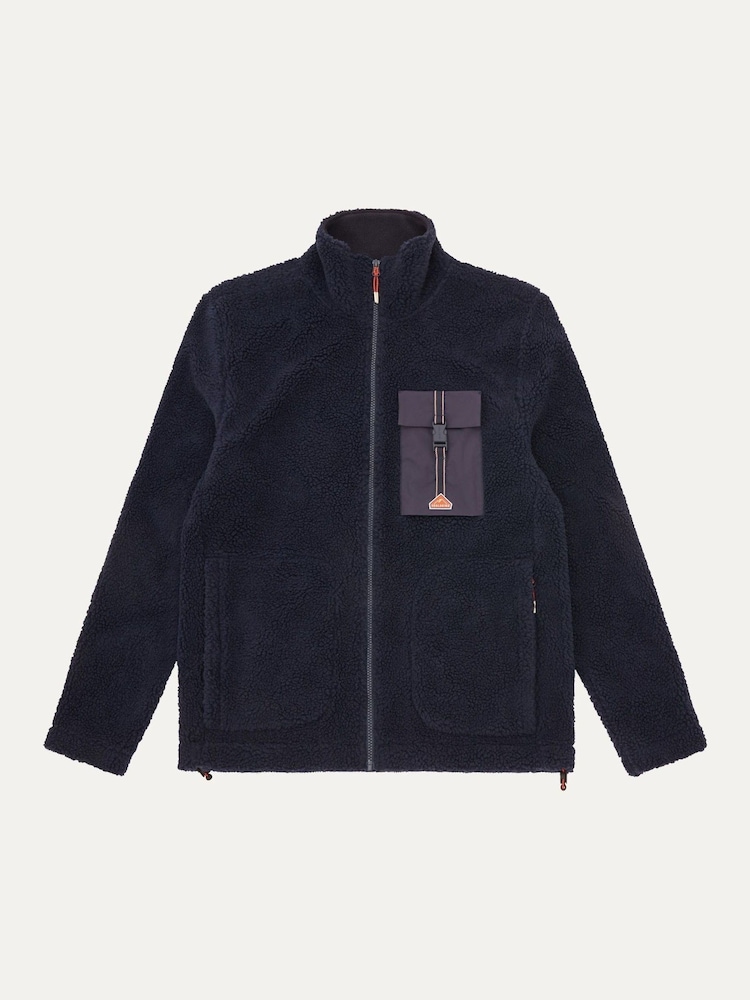 Azul - Sealskinz Horsham Mens Sherpa Zip Up Fleece - Imagem 6 de 6