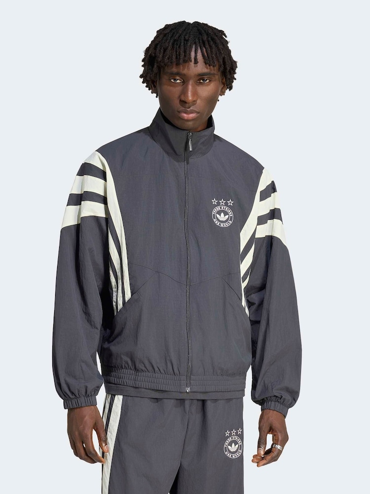 adidas Originals Black Santiago Track Jacket - Image 1 of 6 adidas Originals Black Santiago Track Jacket - Image 1 of 6