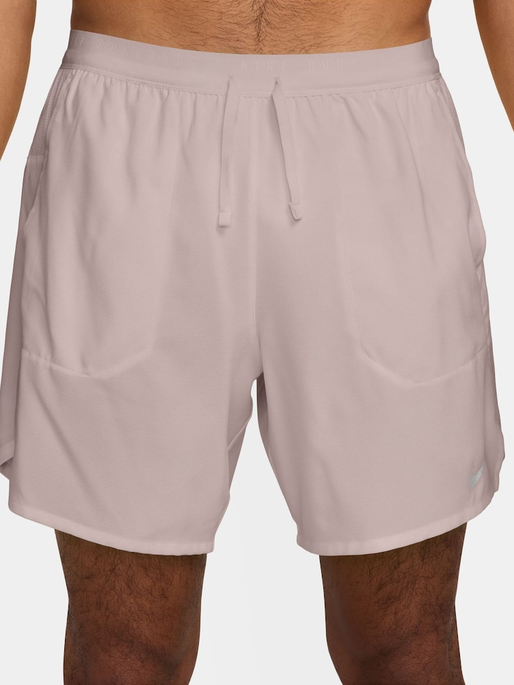 Nike Particle Grey Dri-FIT Stride 7 Inch Brief Lined Running Shorts - Image 1 of 4 Nike Particle Grey Dri-FIT Stride 7 Inch Brief Lined Running Shorts - Image 1 of 4
