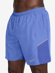 Nike Royal Pulse Blue Miler Dri-FIT 7 Inch 2-In-1 Running Shorts - Image 3 of 4