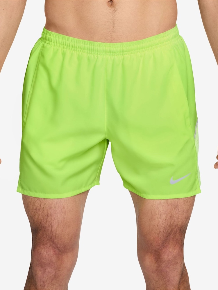 Nike Volt Ice Yellow Miler Dri-FIT 5 inch Brief-Lined Running Shorts - Image 1 of 4