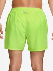 Nike Volt Ice Yellow Miler Dri-FIT 5 inch Brief-Lined Running Shorts - Image 3 of 4