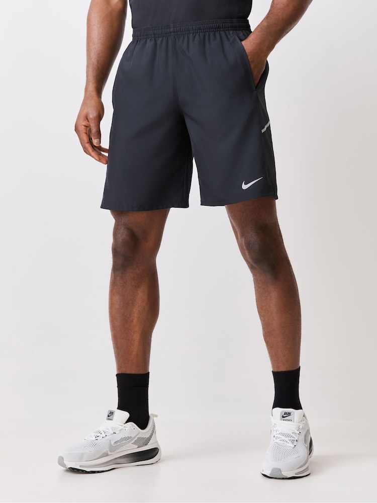 Nike Black Miler Dri-FIT 5 inch Brief-Lined Running Shorts - Image 1 of 5