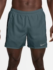 Nike Mineral Slate Miler Dri-FIT 5 Inch 2-in-1 Running Shorts - Image 1 of 4