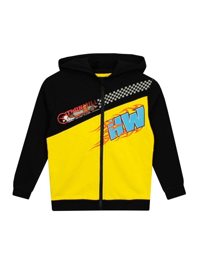 Character Black Hot Wheels Zip Hoodie Too Fast To Stop - Image 1 of 11 Character Black Hot Wheels Zip Hoodie Too Fast To Stop - Image 1 of 11