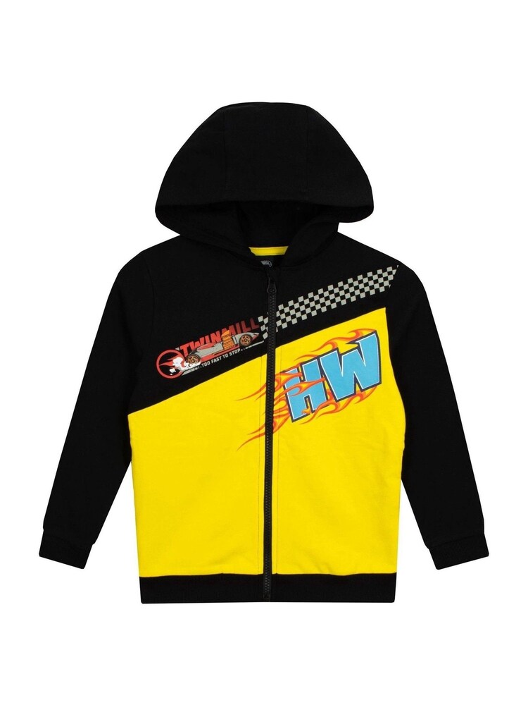 Character Black Hot Wheels Zip Hoodie Too Fast To Stop - Image 2 of 11 Character Black Hot Wheels Zip Hoodie Too Fast To Stop - Image 2 of 11
