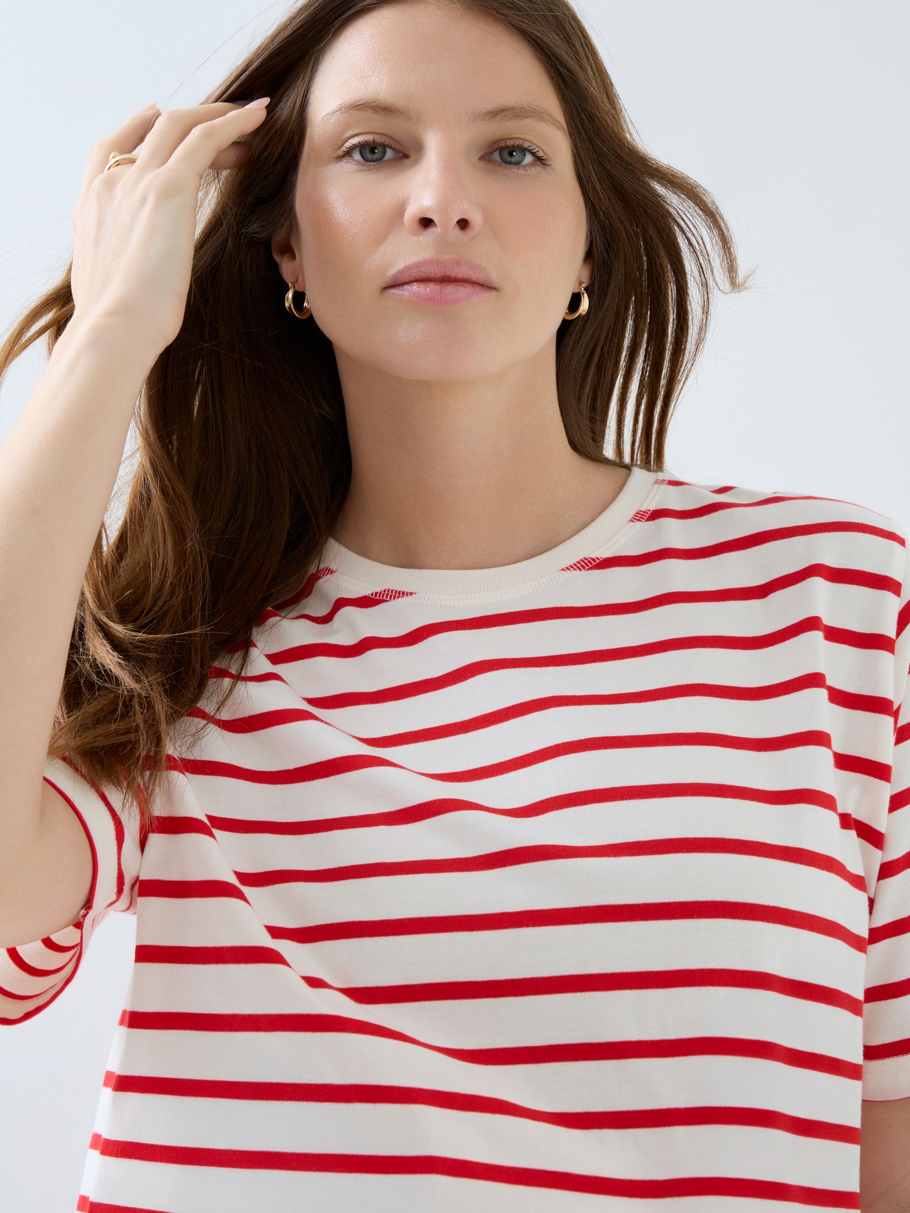 Buy JoJo Maman Bébé Red Striped Oversized Maternity T-Shirt from