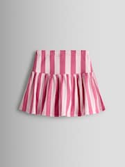 JoJo Maman Bébé Pink Fun Sun T-shirt & Stripe Skort Set - Image 5 of 7