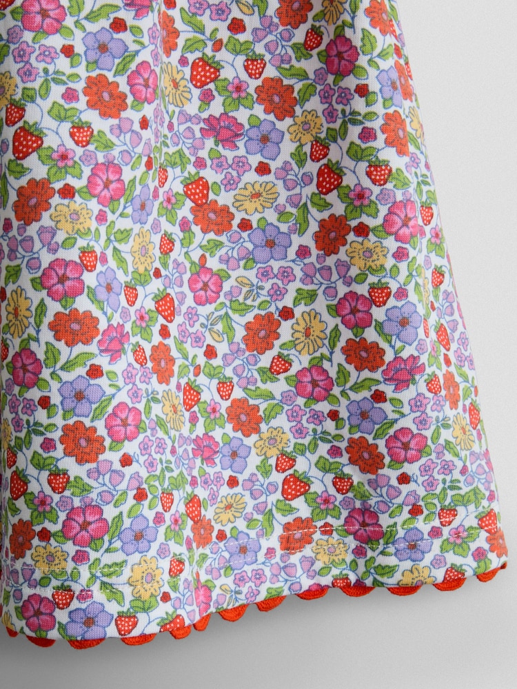 粉红草莓 - JoJo Maman Bébé 抽褶吊带裙子 - 5的图像5｝