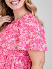 JoJo Maman Bébé Chiffon Pleated Nursing Midi Dress - صورة 4 من 5