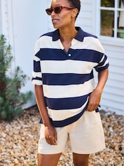 JoJo Maman Bébé Natural Linen Blend Drawstring Waist Maternity Shorts - Image 1 of 1