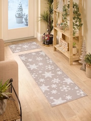 FLOORMATTERS Natural 2 Piece Let it Snow Mat and Runner Set - Image 1 of 4