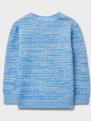 Crew Clothing Blue Twist Yarn Cable Knit Jumper - Image 2 of 3