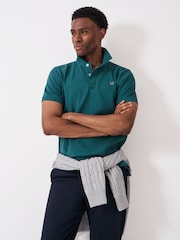 Crew Clothing Green Classic Pique Polo Shirt - Image 1 of 6