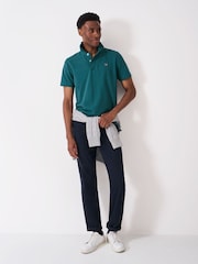 Crew Clothing Green Classic Pique Polo Shirt - Image 3 of 6