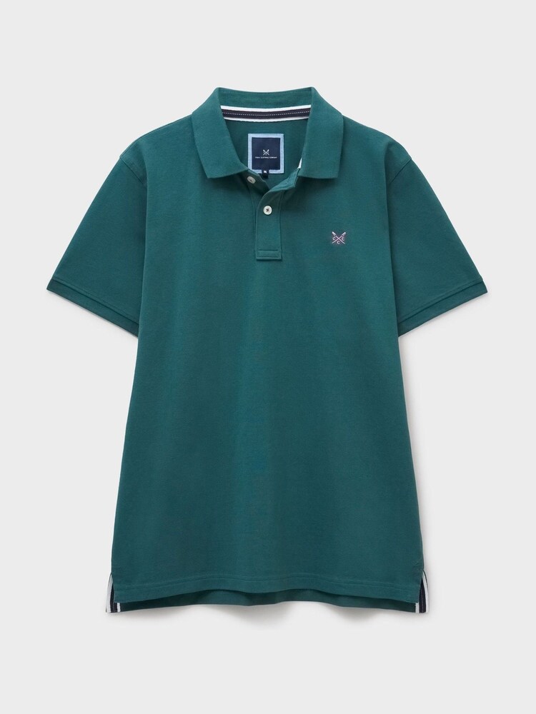 Crew Clothing Green Classic Pique Polo Shirt - Image 6 of 6 Crew Clothing Green Classic Pique Polo Shirt - Image 6 of 6