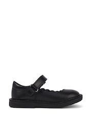 Kickers Black Infant Girls  Adlar MJ Scallop Leather Shoes - Image 1 of 6