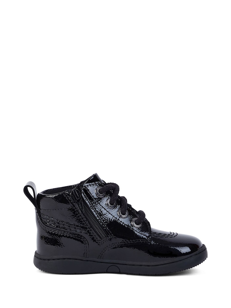 Kickers Black Infant Unisex Play Flex Hi Patent Leather Shoes - Image 1 of 6