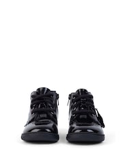 Kickers Black Infant Unisex Play Flex Hi Patent Leather Shoes - Image 4 of 6