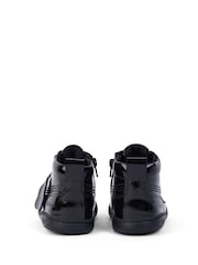 Kickers Black Infant Unisex Play Flex Hi Patent Leather Shoes - Image 5 of 6