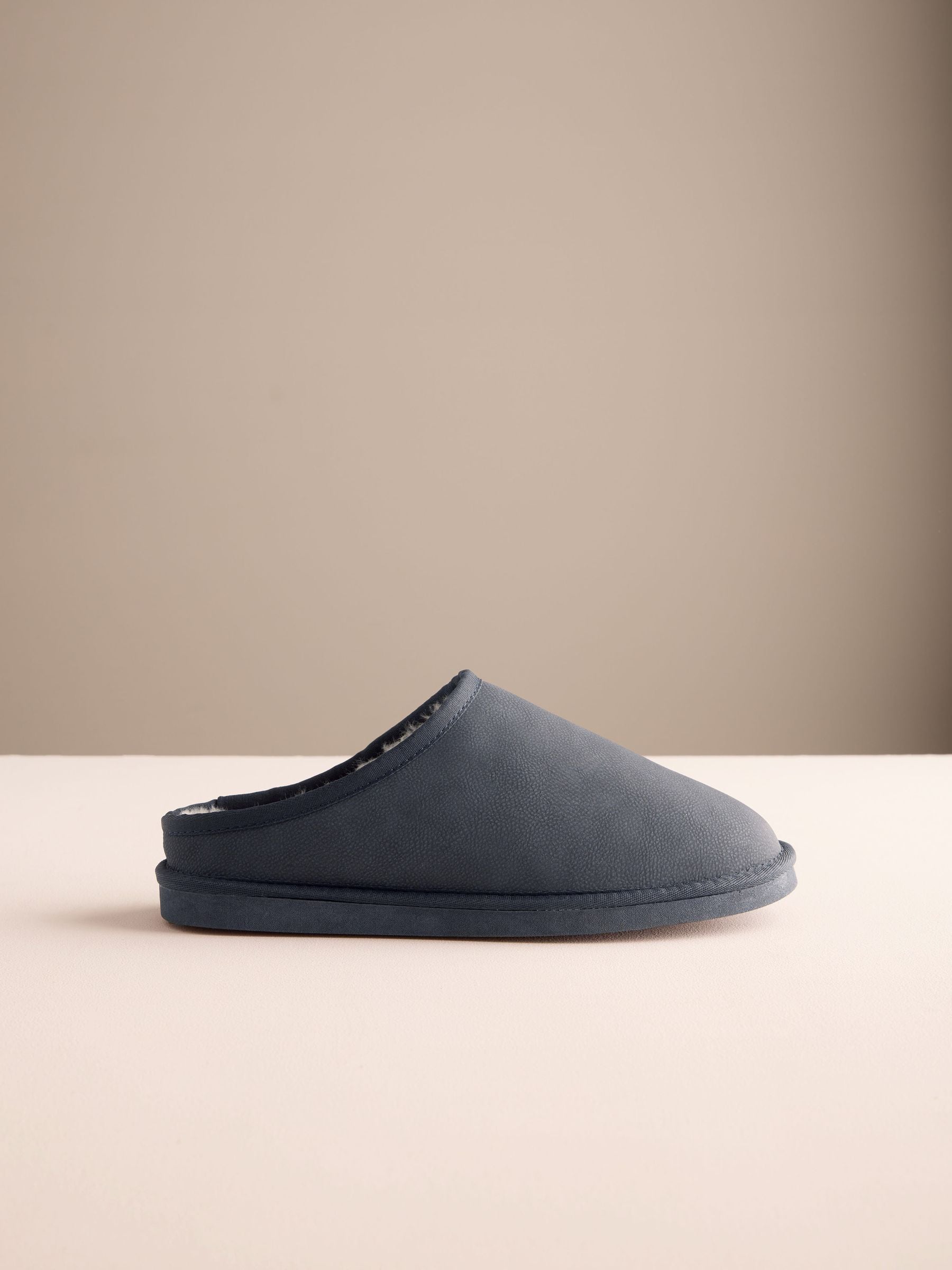 Buy Navy Signature Coated Leather Mule Slippers from Next South Africa