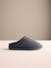 ネイビー - Signature コーティングレザー ミュール スリッパ - 画像 3 / 6