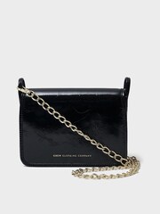 Crew Clothing Black Leather Chain Bag - Image 1 of 2