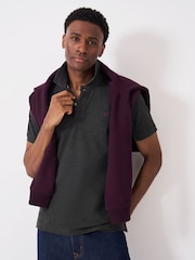 Crew Clothing Grey Classic Pique Polo Shirt - Image 1 of 6
