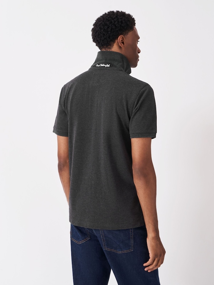 Crew Clothing Grey Classic Pique Polo Shirt - Image 2 of 6