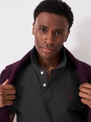 Crew Clothing Grey Classic Pique Polo Shirt - Image 4 of 6