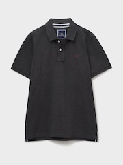Crew Clothing Grey Classic Pique Polo Shirt - Image 6 of 6