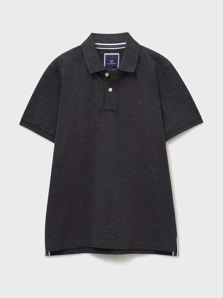 Crew Clothing Grey Classic Pique Polo Shirt - Image 6 of 6