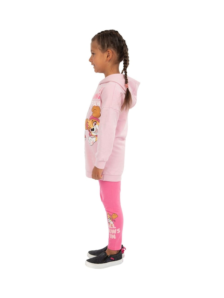 Character Pink PAW Patrol Longline Hoodie And Leggings Set - Image 2 of 10 Character Pink PAW Patrol Longline Hoodie And Leggings Set - Image 2 of 10
