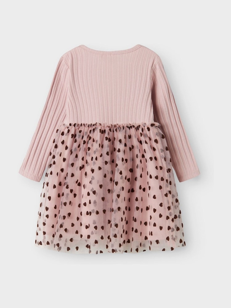 Name It Purple Heart Printed Tulle Dress - Image 2 of 2 Name It Purple Heart Printed Tulle Dress - Image 2 of 2
