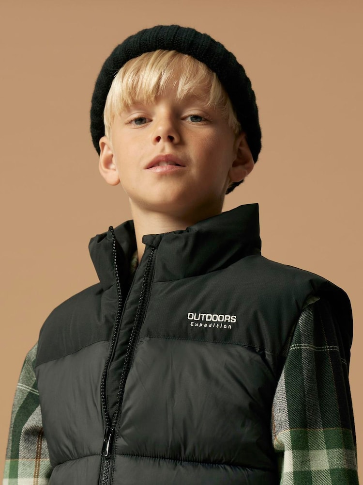 Name It Black Padded Gilet - Image 2 of 5