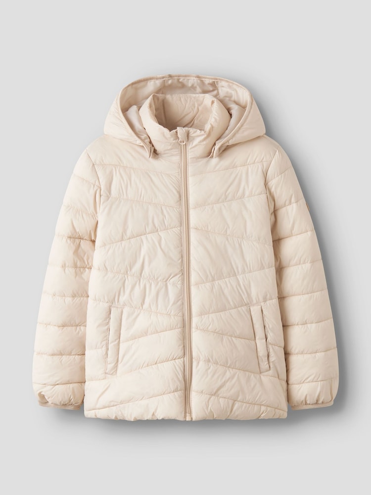Name It Grey Hooded Puffer Jacket - Image 1 of 4 Name It Grey Hooded Puffer Jacket - Image 1 of 4