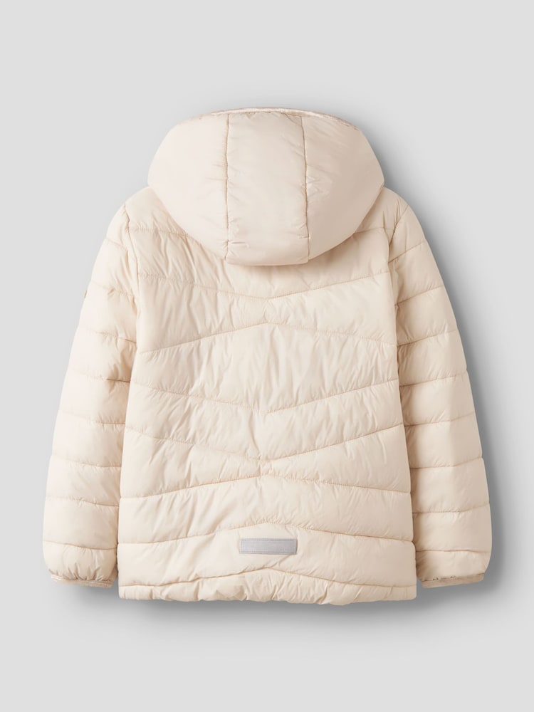 Name It Grey Hooded Puffer Jacket - Image 2 of 4 Name It Grey Hooded Puffer Jacket - Image 2 of 4