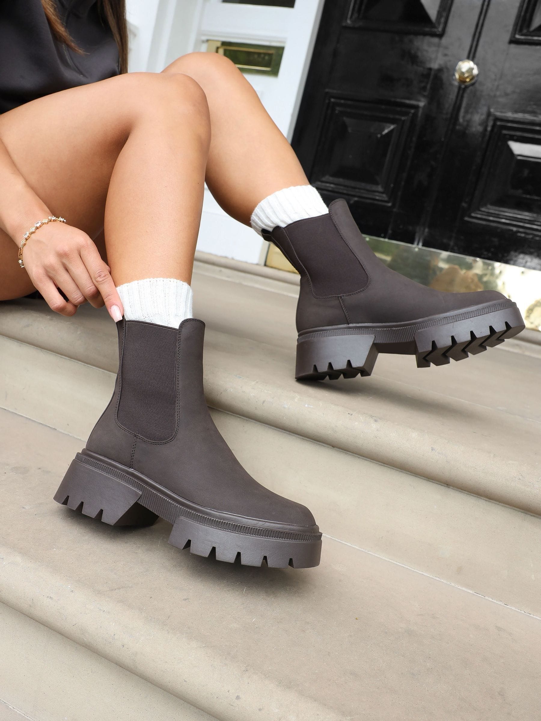 Buy Simmi London Brown Judd Chunky Chelsea Boots from Next South