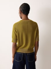 Jigsaw Green Fine Merino Raglan T-Shirt - Image 2 of 2