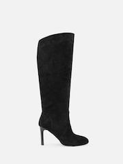 Simmi London Black Trinna Knee High Heeled Boots - Image 2 of 4