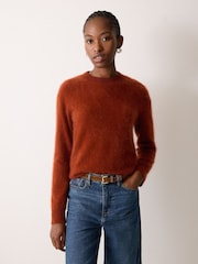 Jigsaw Brown Halo Cashmere Jumper - Image 1 of 2
