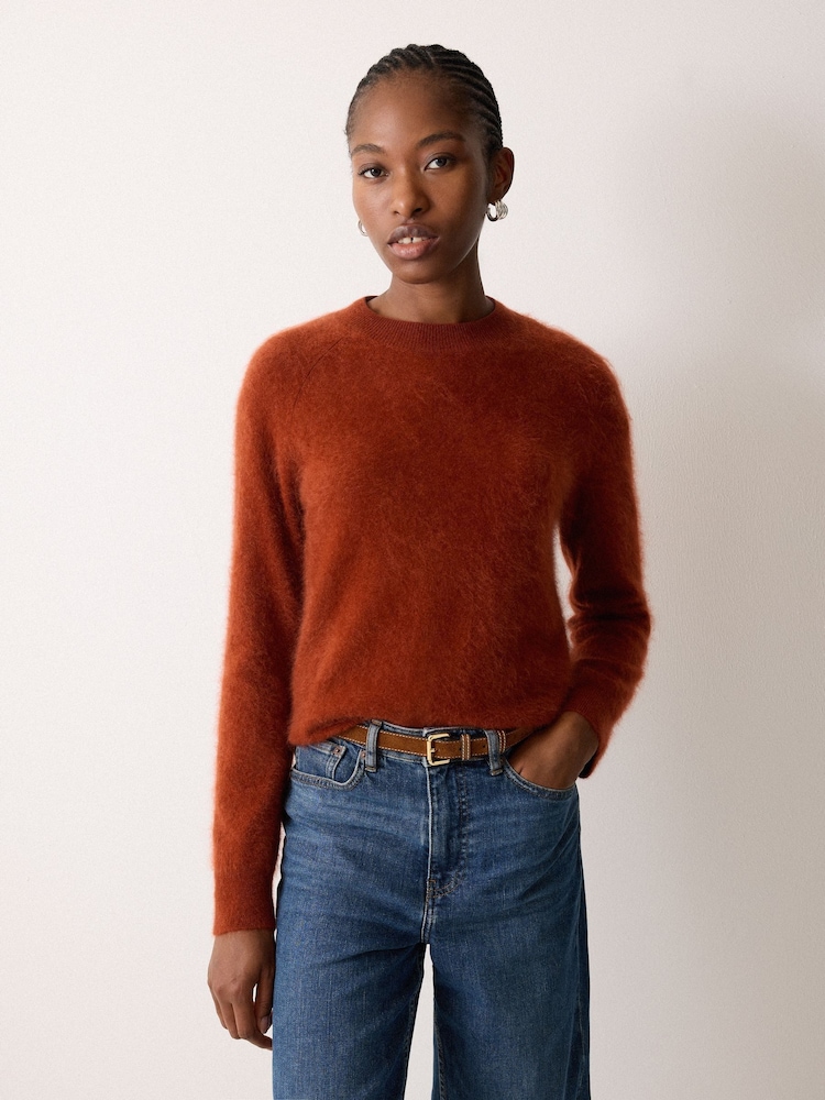 Jigsaw Brown Halo Cashmere Jumper - Image 1 of 2