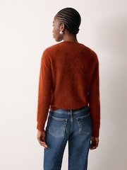 Jigsaw Brown Halo Cashmere Jumper - Image 2 of 2