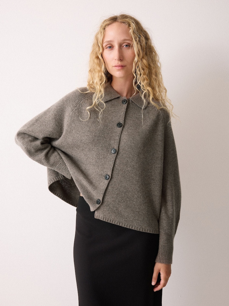 Jigsaw Wool Blend Collar Poncho - صورة 1 من 2 Jigsaw Wool Blend Collar Poncho - صورة 1 من 2
