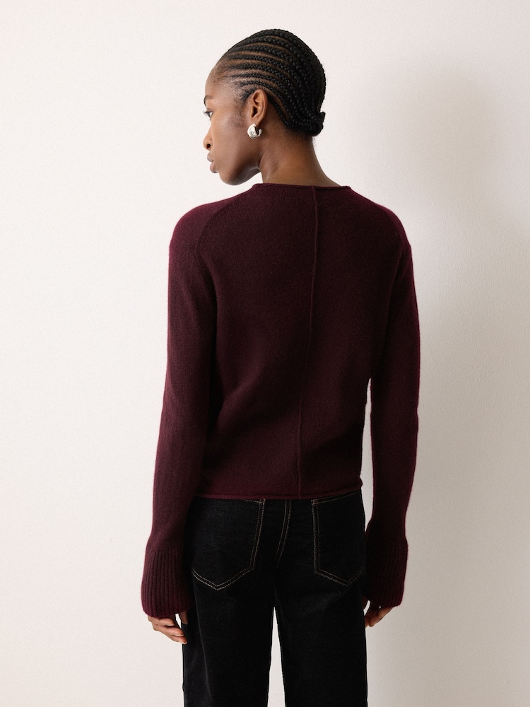 Jigsaw Red Cloud Cashmere Eldon Jumper - Image 2 of 2 Jigsaw Red Cloud Cashmere Eldon Jumper - Image 2 of 2